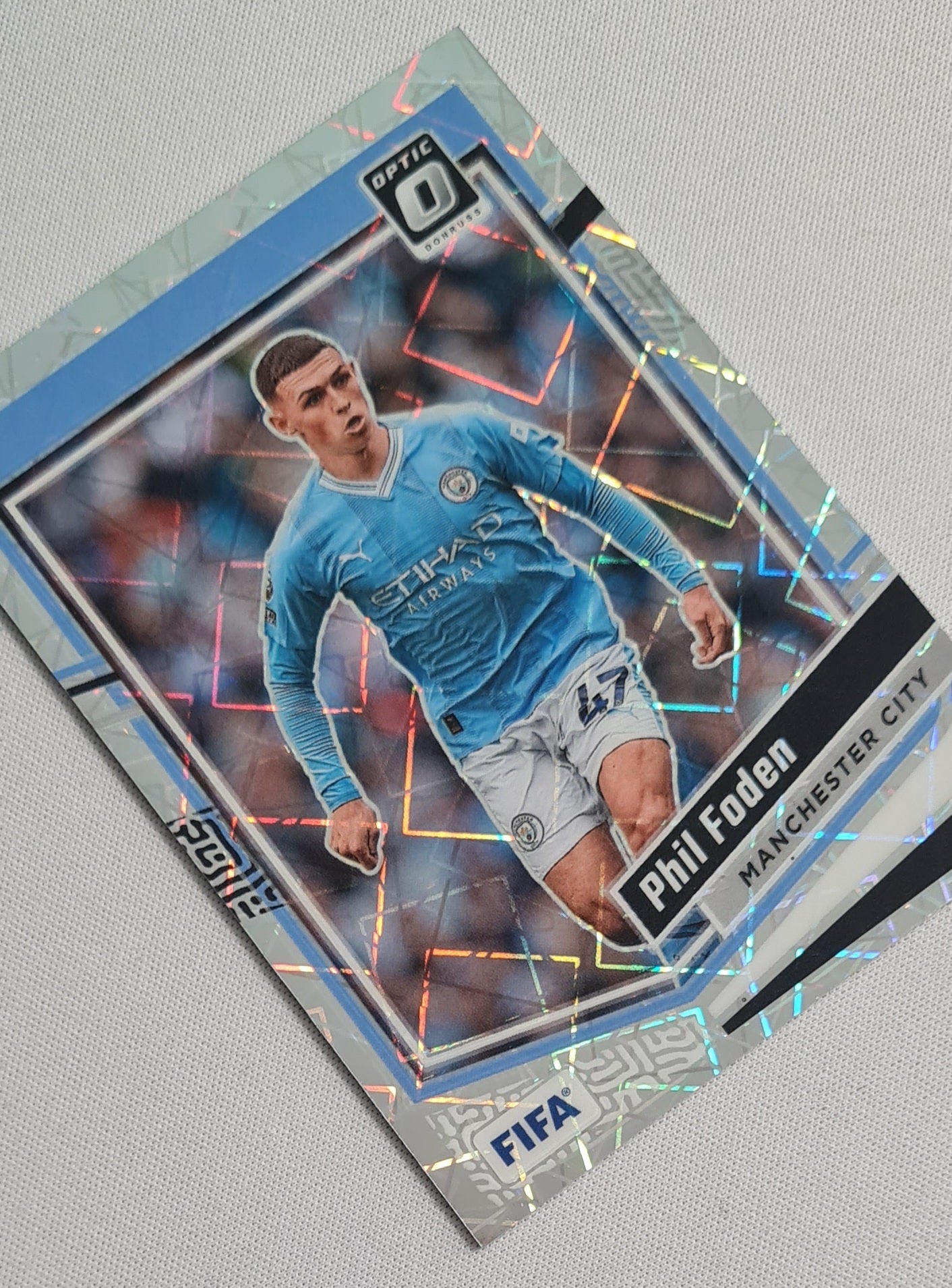 Phil Foden - 2023/24 Donruss Soccer #88 Prizm Manchester City FIFA Silver Velocity