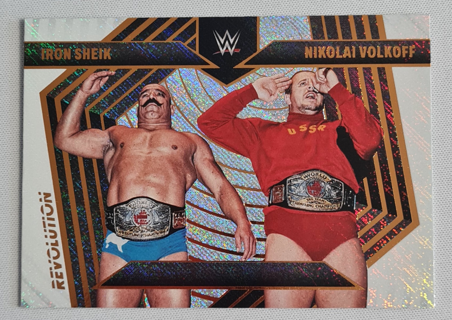Iron Sheik & Nikolai Volkoff - 2023 Panini Revolution Fractal WWE #139 Superstars