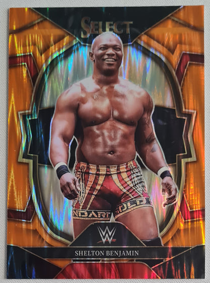 Shelton Benjamin - 2023 Panini Select WWE - RAW #60 Orange Flash Prizm