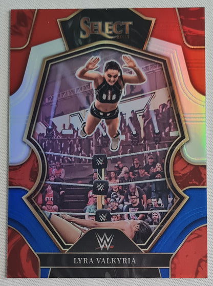Lyra Valkeria - 2023 Panini Select WWE #126 Prizm Red/White/Blue