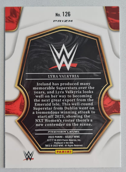 Lyra Valkeria - 2023 Panini Select WWE #126 Prizm Red/White/Blue