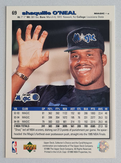 Shaquille O'Neal - 1995 Upper Deck Collector's Choice Magic #69 NBA Orlando Magic
