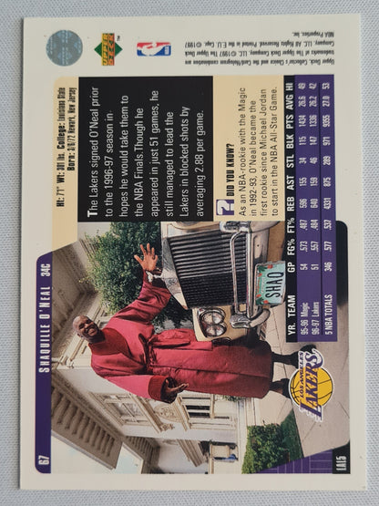 Shaquille O'Neal - 1997 Upper Deck Collector's Choice L.A. Lakers #67 (34C)