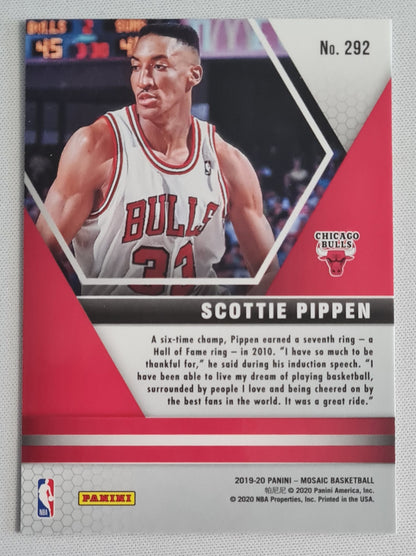 Scottie Pippen - 2019/20 Panini Mosaic Basketball NBA Chicago Bulls #292 - Hall of Fame