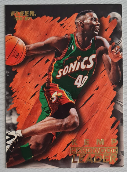 Shawn Kemp - 1996 Fleer/SKYBOX NBA Basketball Seattle "Super" Sonics #144 - Hardwood Leader