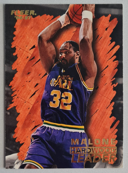 Karl Malone - 1996 Fleer/SKYBOX NBA Basketball Utah Jazz #146 - Hardwood Leader