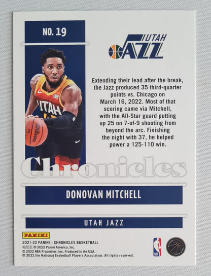Donovan Mitchell - 2021 Panini Chronicles Basketball NBA Utah Jazz #19