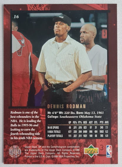 Dennis Rodman - 1996 Upper Deck Basketball NBA Chicago Bulls #16