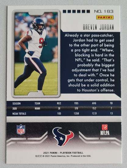 Brevin Jordan - 2021 Panini Playbook Football - NFL Texans (RC) black