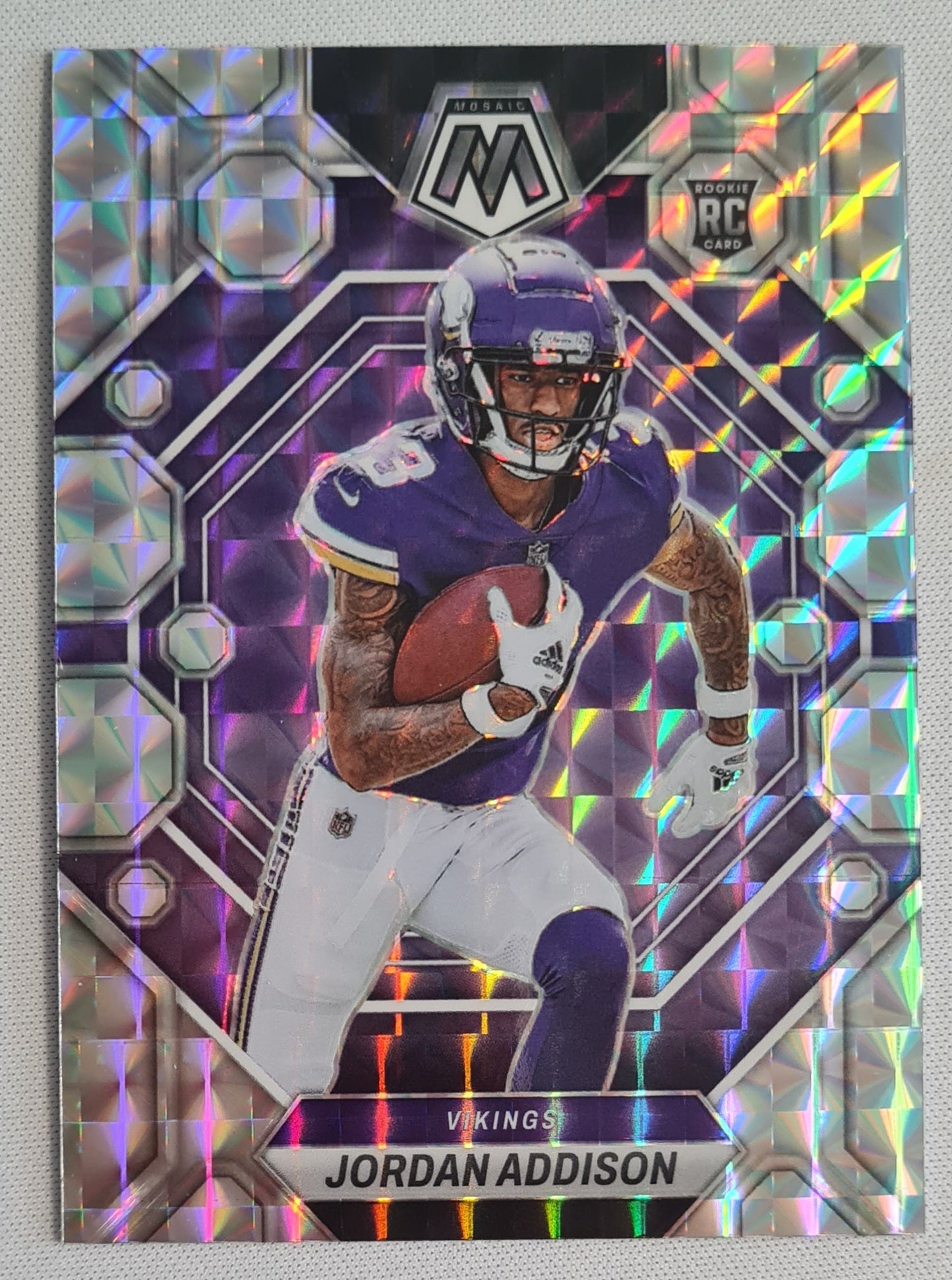 Jordan Addison - 2023 Panini Mosaic Football NFL Vikings #337 silver Prizm