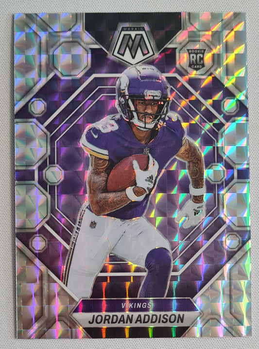 Jordan Addison - 2023 Panini Mosaic Football NFL Vikings #337 silver Prizm