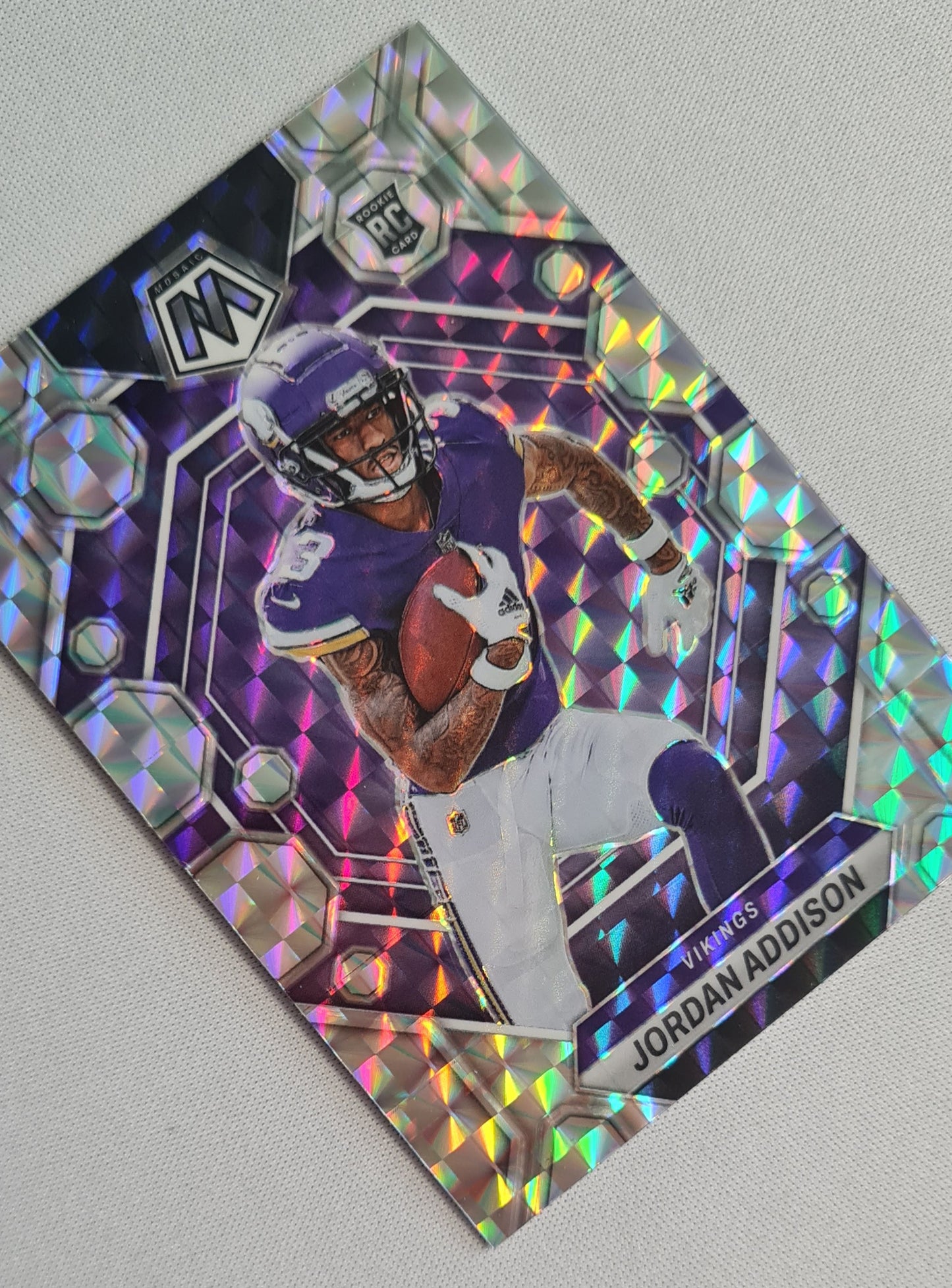 Jordan Addison - 2023 Panini Mosaic Football NFL Vikings #337 silver Prizm