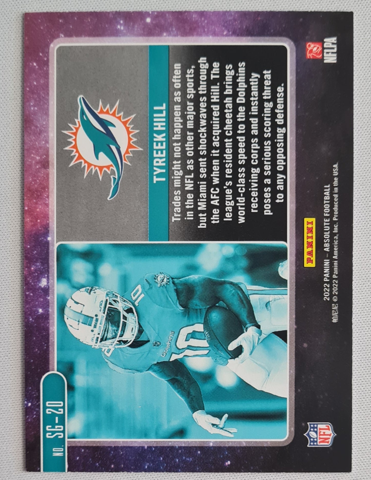 Tyreek Hill - 2022 Panini Absolute Football Star Gazing - NFL Miami Dolphins #SG-20