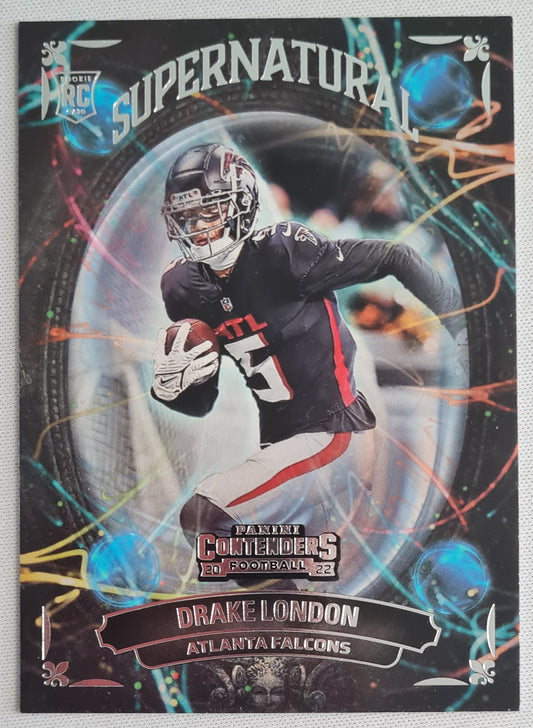 Drake London - 2022 Panini Contenders Football  NFL Atlanta Falcons Supernatural (RC) #SN-DLO