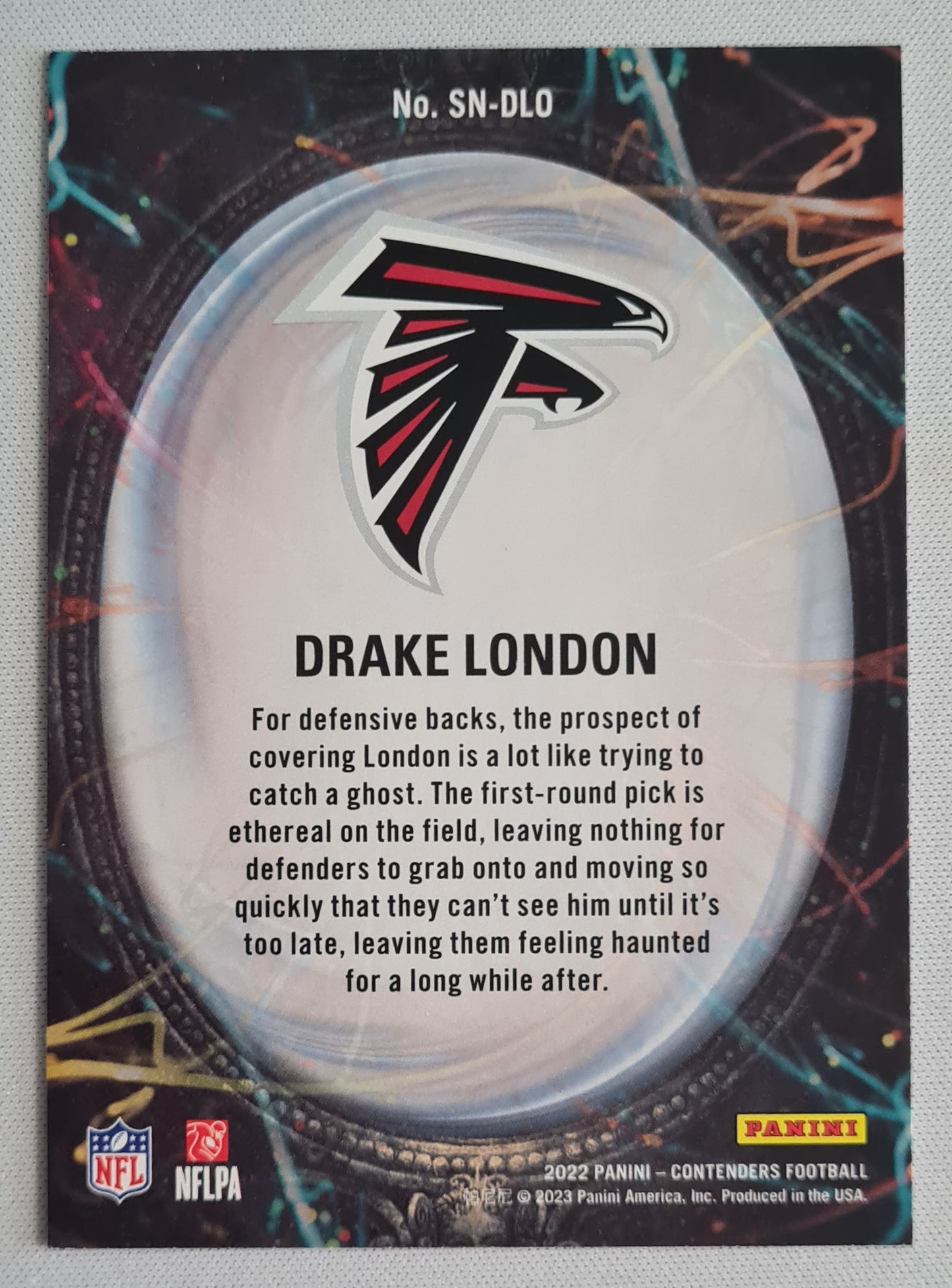 Drake London - 2022 Panini Contenders Football  NFL Atlanta Falcons Supernatural (RC) #SN-DLO