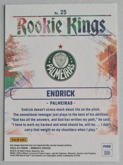 Endrick - 2023/24 Panini Donruss Soccer Palmeiras #25 Rookie Kings (RC) Bronze