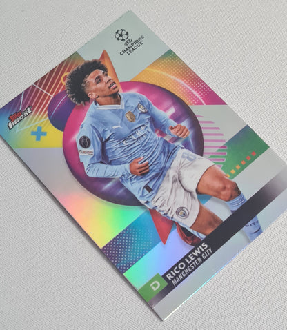 Rico Lewis - 2024 Topps Finest Manchester City  #116 CL - Halo Refractor