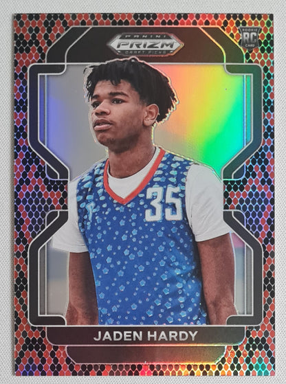Jaden Hardy - 2022 Panini Draft Picks #82 Prizm Snakeskin Venom (RC)