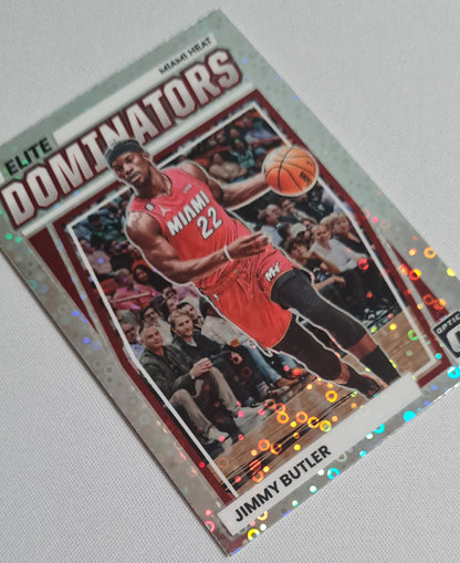 Jimmy Butler - 2022/23 Panini Donruss Optic Basketball #24 Prizm "Elite Dominators" Silver Discosparkle