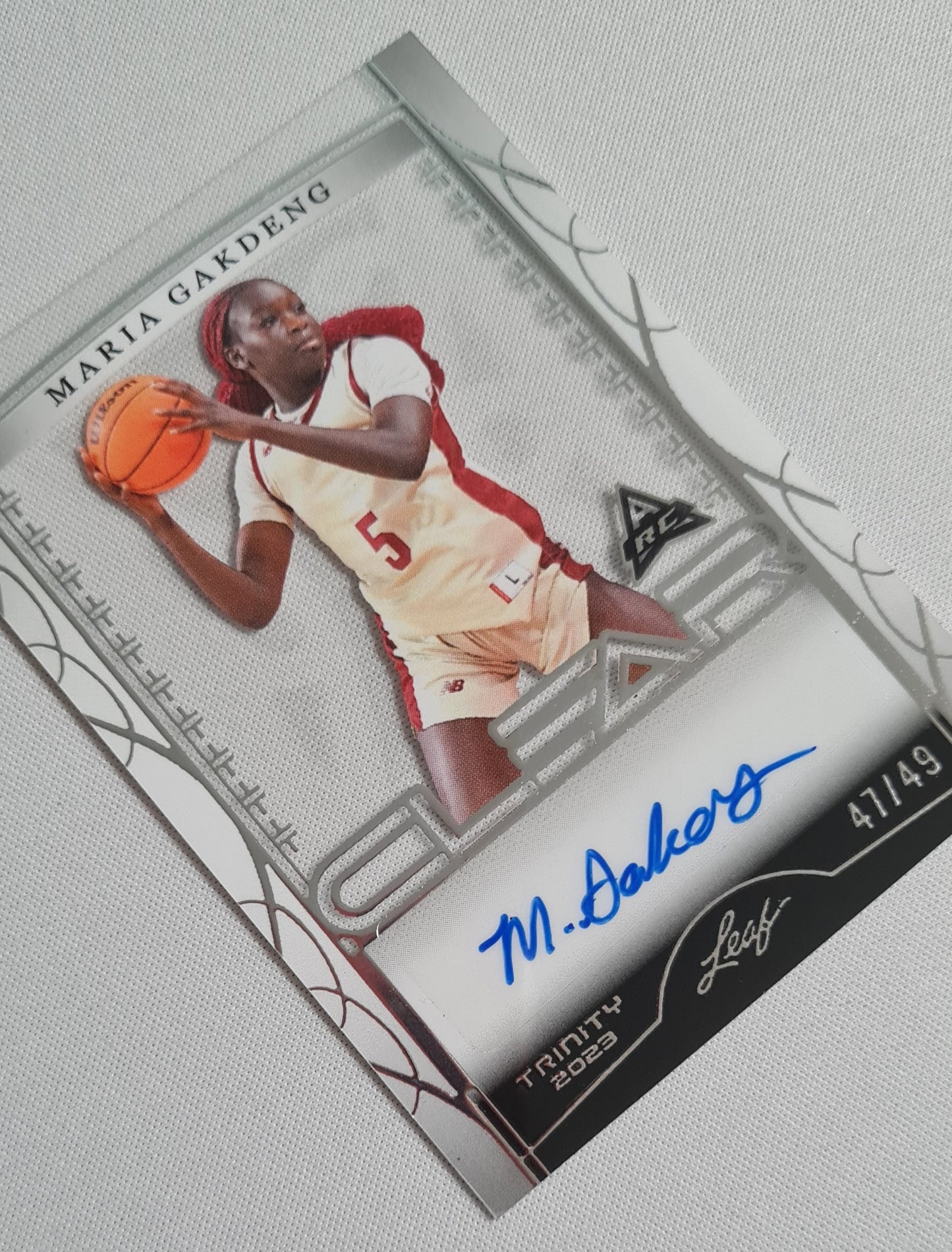 Maria Gakdeng - 2023 Leaf WNBA #CA-MG1 (RC) /49 Autograph (Trinity 2023) CLEAR