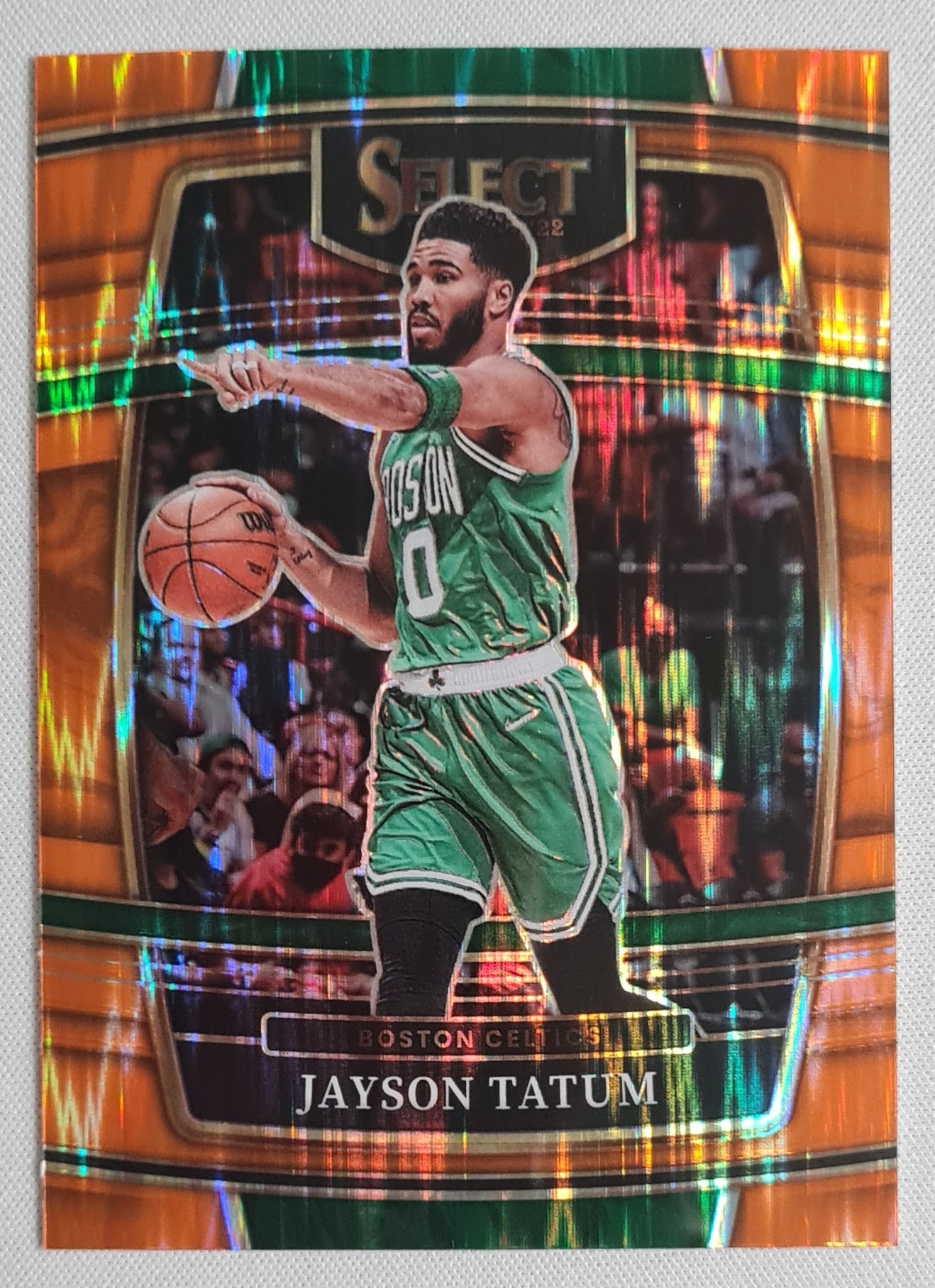 Jayson Tatum - 2021/22 Panini Select Basketball NBA Boston Celtics #77 Orange Shimmer Concourse