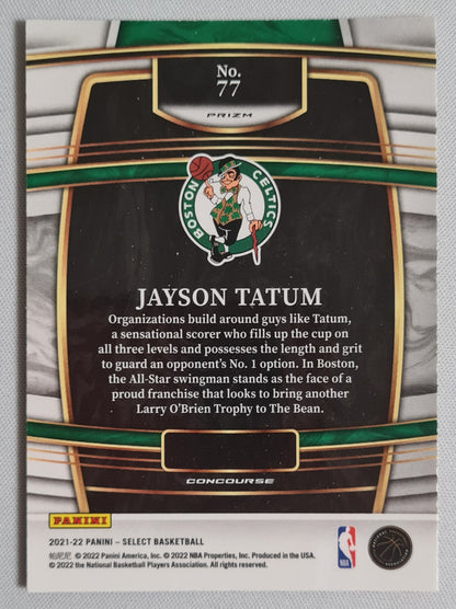 Jayson Tatum - 2021/22 Panini Select Basketball NBA Boston Celtics #77 Orange Shimmer Concourse