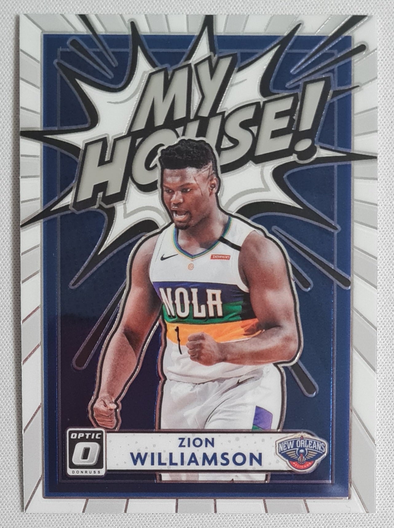 Zion Williamson - 2020/21 Panini Donruss Optic Basketball #18 New orleans Pelicans MY HOUSE !!
