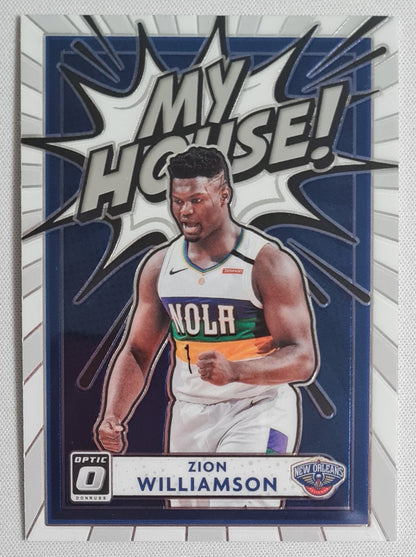 Zion Williamson - 2020/21 Panini Donruss Optic Basketball #18 New orleans Pelicans MY HOUSE !!