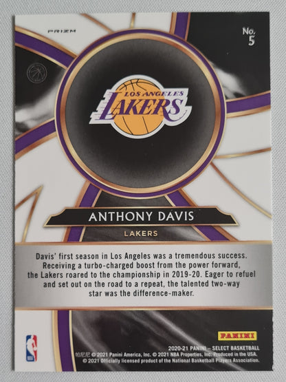 Anthony Davis - 2021 Panini Select Basketball NBA L.A. Lakers #5 TURBOCHARGED