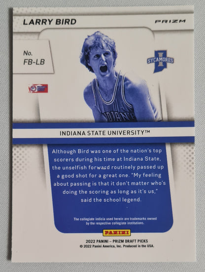 Larry Bird - 2022 Panini Prizm Draft Picks #FB-LB  Flash Back Hyper Prizm