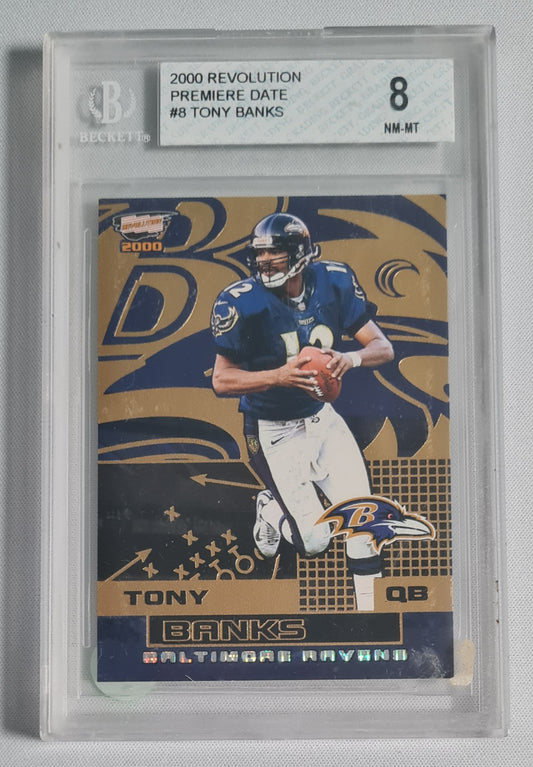 Tony Banks - 2000 Revolution Premiere Date #8 Baltimore Ravens - Beckett 8
