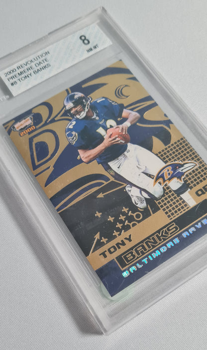 Tony Banks - 2000 Revolution Premiere Date #8 Baltimore Ravens - Beckett 8
