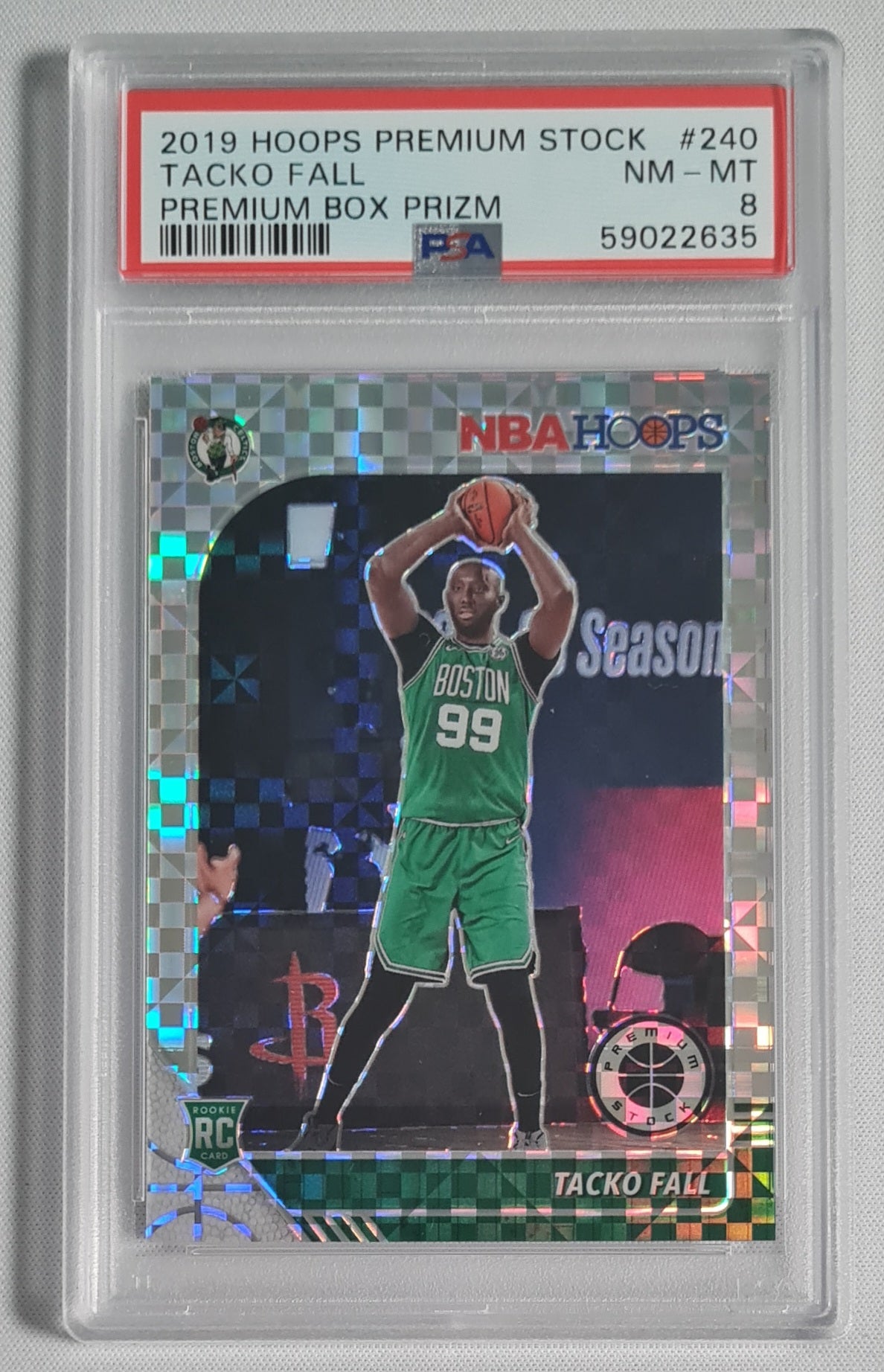 Tacko Fall - 2019 NBA Hoops /149 Premium Stock #240 Premium Box Prizm PSA 8