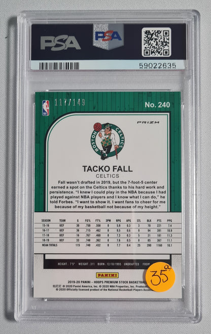 Tacko Fall - 2019 NBA Hoops /149 Premium Stock #240 Premium Box Prizm PSA 8