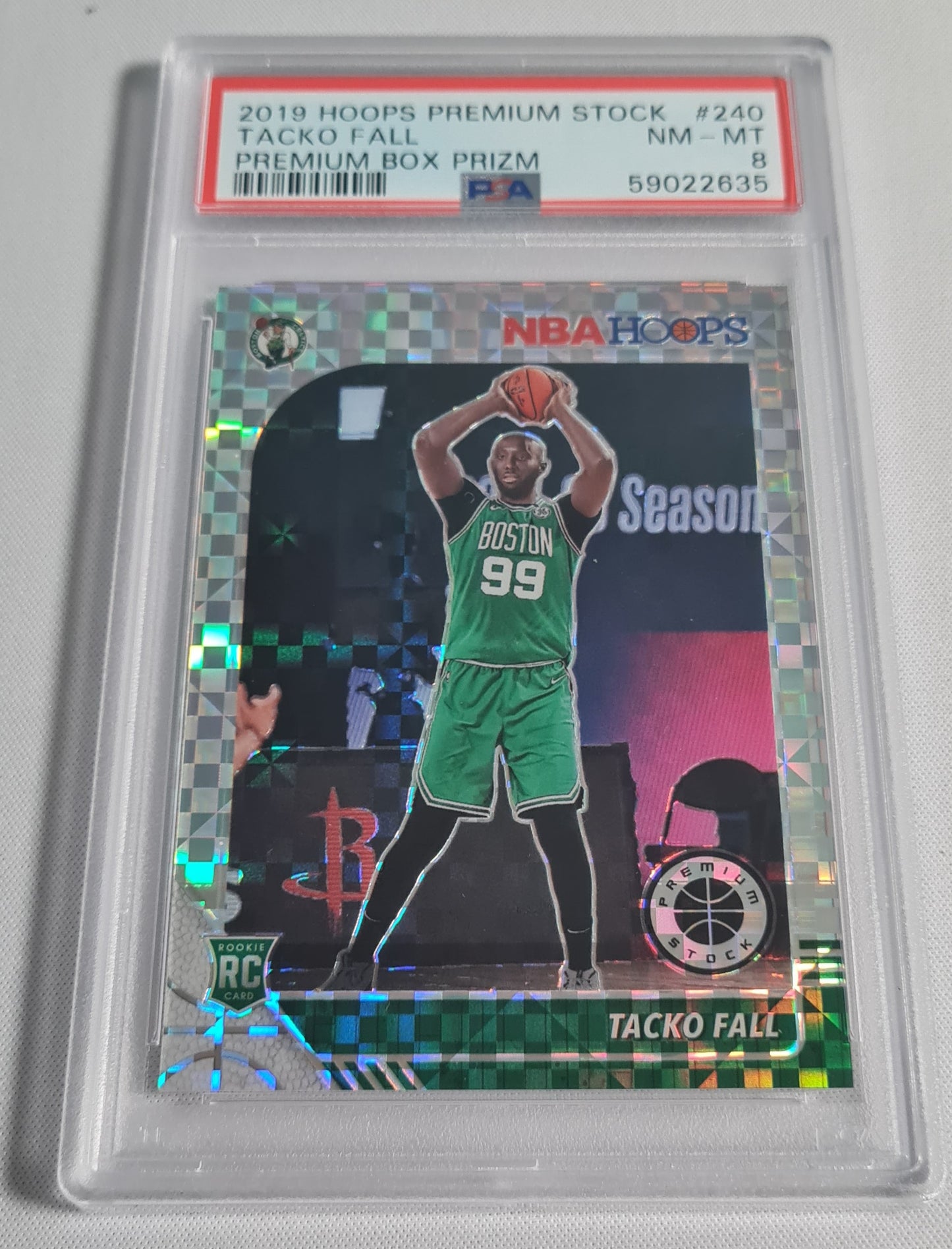 Tacko Fall - 2019 NBA Hoops /149 Premium Stock #240 Premium Box Prizm PSA 8