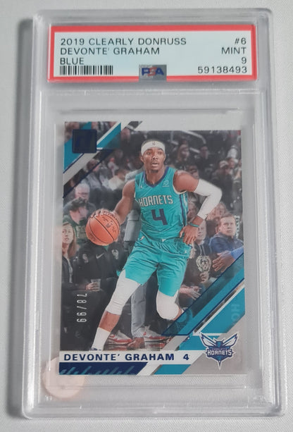 Devonte Graham - 2019 Panini Clearly Donruss #6 PSA 9 Hornets /99