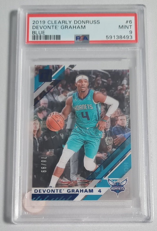 Devonte Graham - 2019 Panini Clearly Donruss #6 PSA 9 Hornets /99