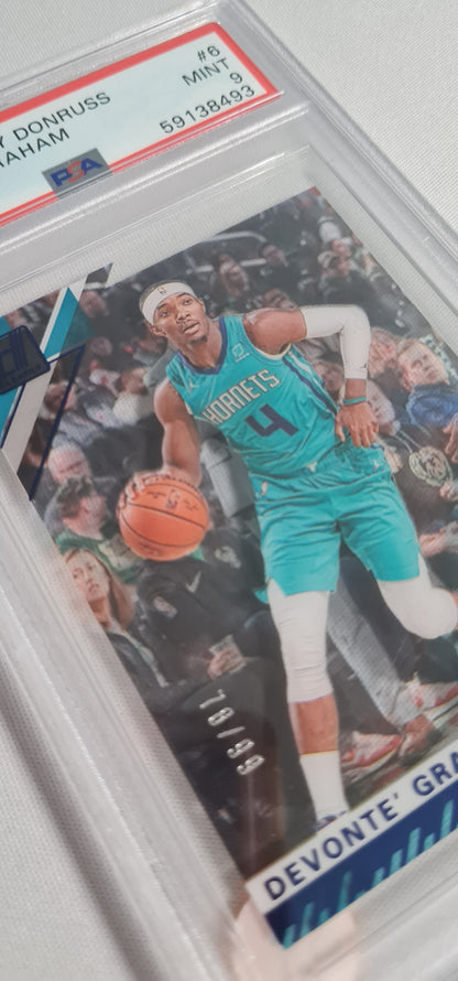 Devonte Graham - 2019 Panini Clearly Donruss #6 PSA 9 Hornets /99