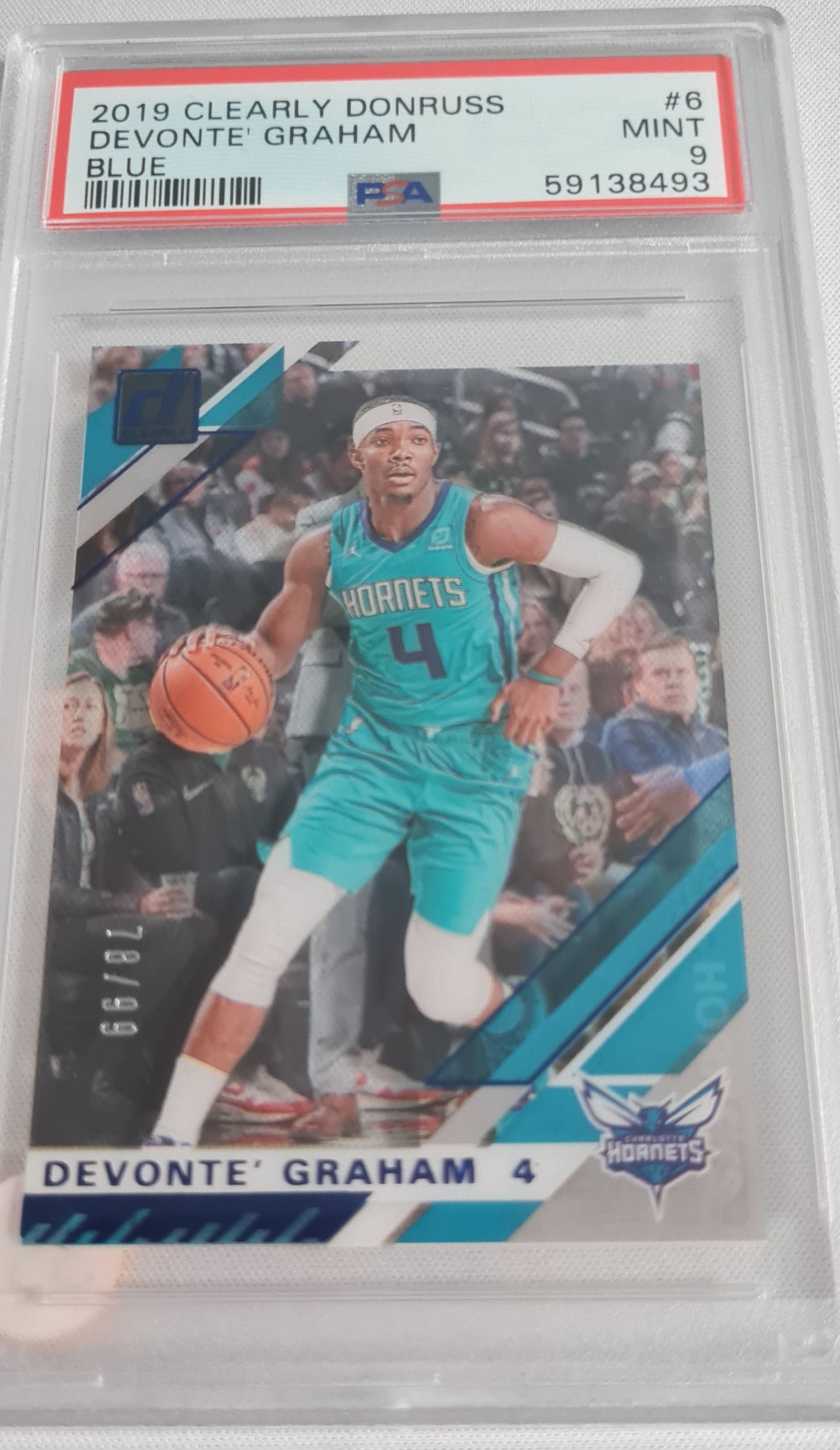 Devonte Graham - 2019 Panini Clearly Donruss #6 PSA 9 Hornets /99