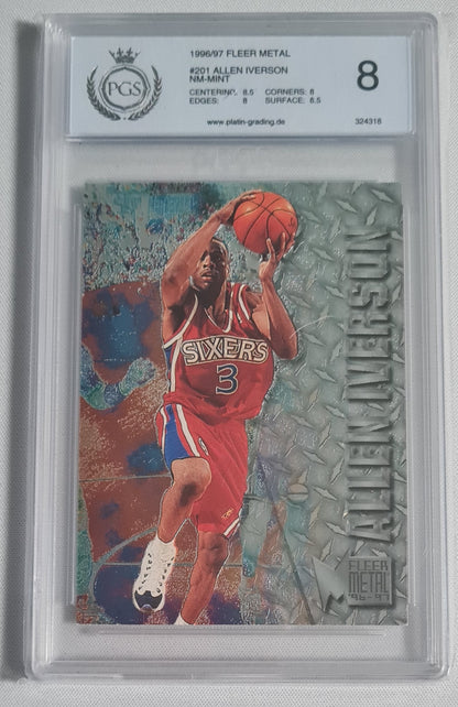 Allen Iverson - 1996/97 Fleer Metal #201 PGS 8 Basketball NBA Philadelphia 76ers