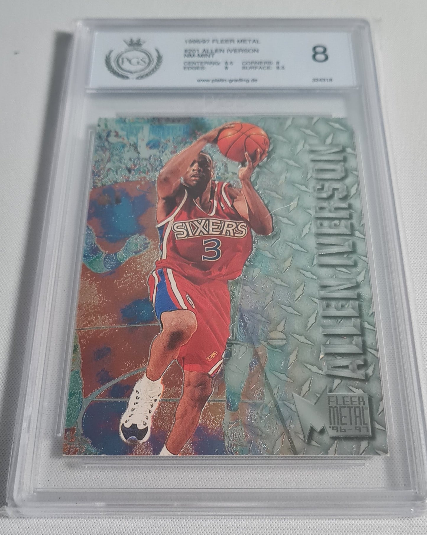 Allen Iverson - 1996/97 Fleer Metal #201 PGS 8 Basketball NBA Philadelphia 76ers