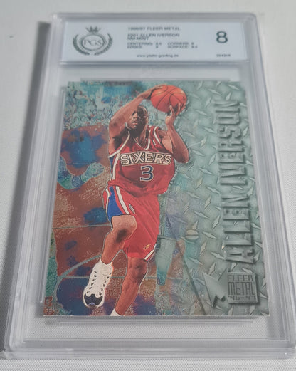 Allen Iverson - 1996/97 Fleer Metal #201 PGS 8 Basketball NBA Philadelphia 76ers