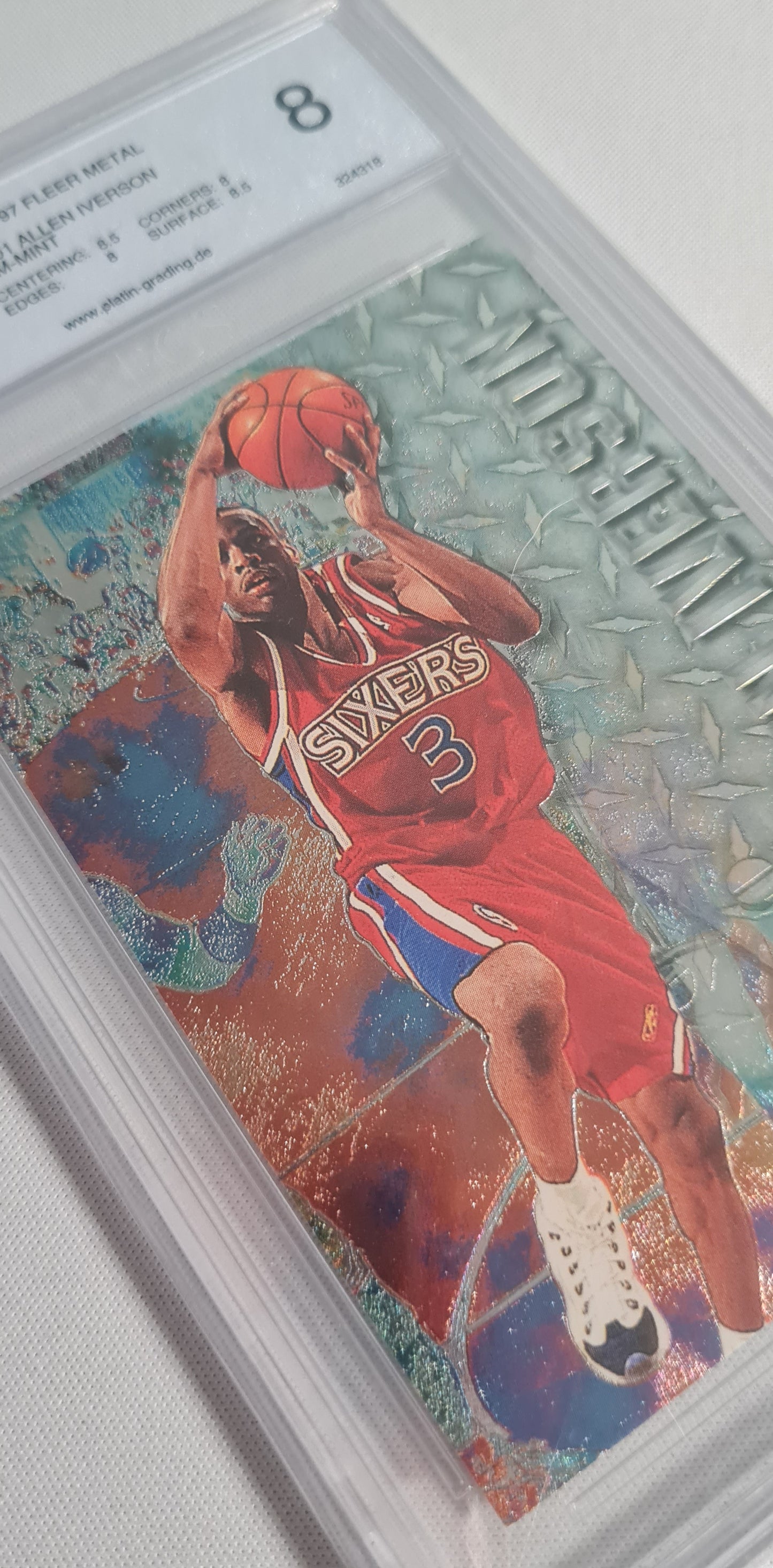 Allen Iverson - 1996/97 Fleer Metal #201 PGS 8 Basketball NBA Philadelphia 76ers