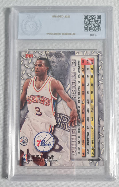 Allen Iverson - 1996/97 Fleer Metal #201 PGS 8 Basketball NBA Philadelphia 76ers