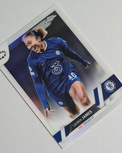 Lauren James - 2023 Topps Chrome #79 Chelsea FC Champions League Refractor