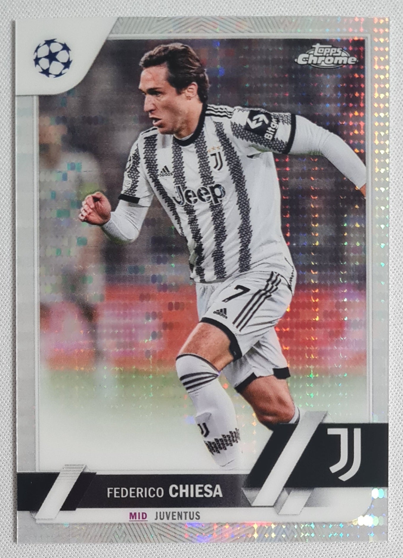 Federico Chiesa - 2023 Topps Chrome #83 Pulsar Refractor Juventus (CL)