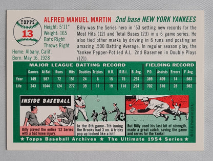 Billy Martin -  1994Topps The Ultimate 1954 Series Baseball #13 Yankees