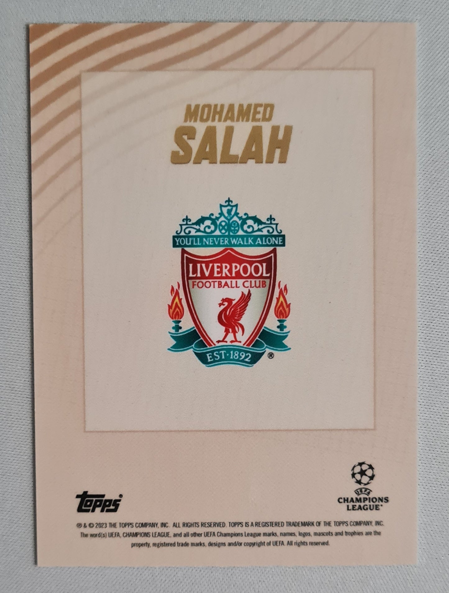 Mohamed Salah - 2023 Topps Elite Gold Topps (CL) Liverpool