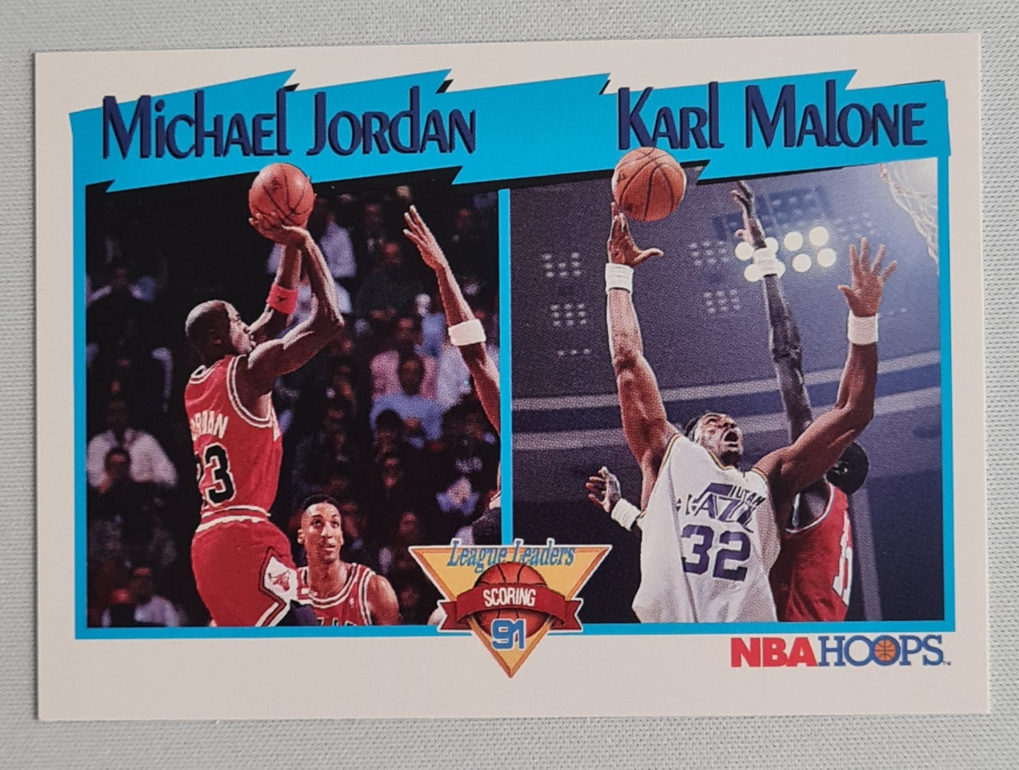 Michael Jordan & Karl Malone - 1981 NBA Hoops "League Leaders" #306