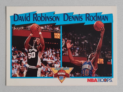 David Robinson & Dennis Rodman - 1981 NBA Hoops "League Leaders" #311